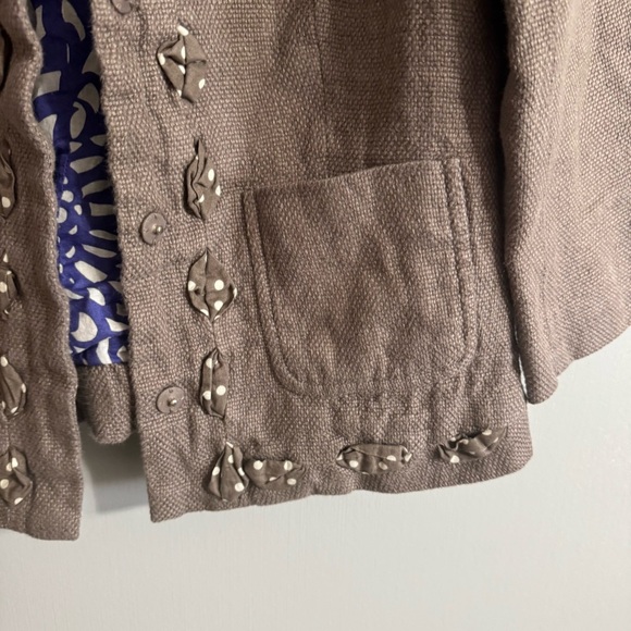 Boden Oatmeal Brown Blazer Size 6 - Picture 5 of 6